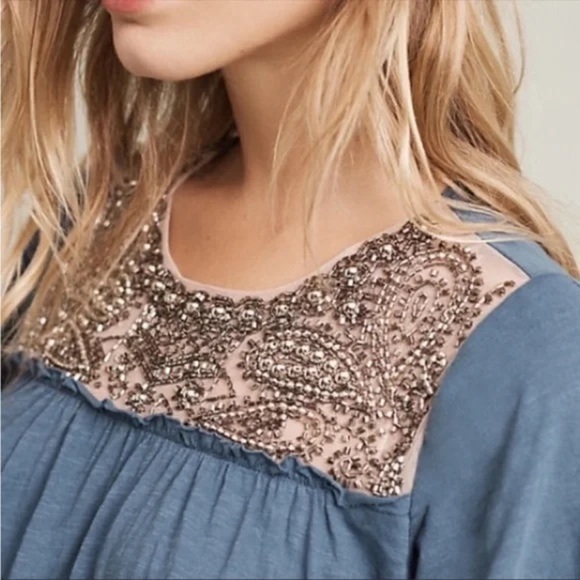 Anthropologie Deletta Josephine Embellished Top Large - Picture 3 of 15